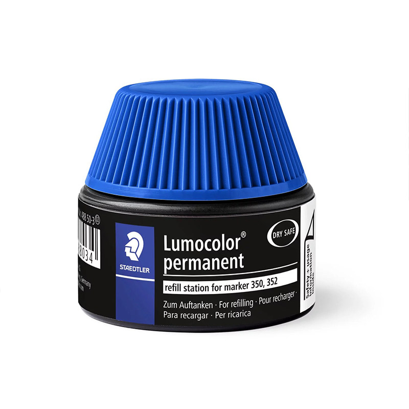 Recharge marqueurs STAEDTLER pour marqueurs permanent Lumocolor 350 et 352 - Bleu