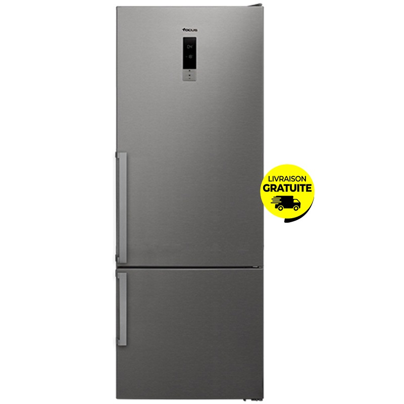 Réfrigérateur Combiné FOCUS QUADRA-4870 500L NoFrost - Inox - Focus