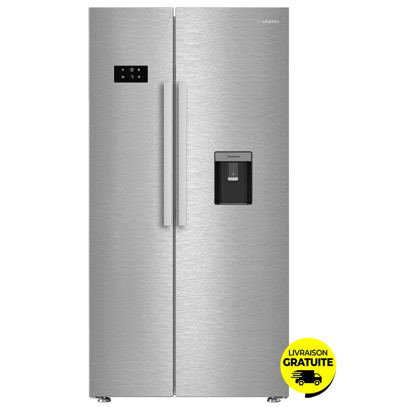 Réfrigérateur Side By Side ARISTON ARS91F6634-XLNA 630Litres NoFrost - Inox - Ariston