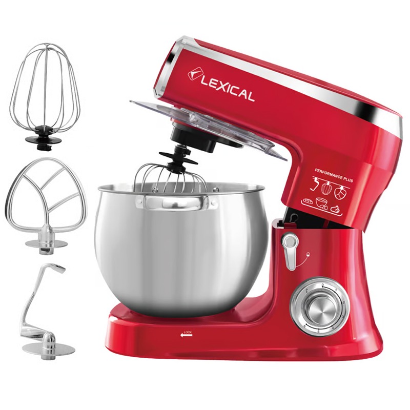 Robot Pétrin 3EN1 LEXICAL LMB1850 1500W 8.5 Litres - Rouge