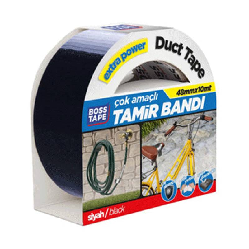 Ruban de réparation BOSS TAPE 48 mm x 10 mètres - Noir - BOSS-TAPE