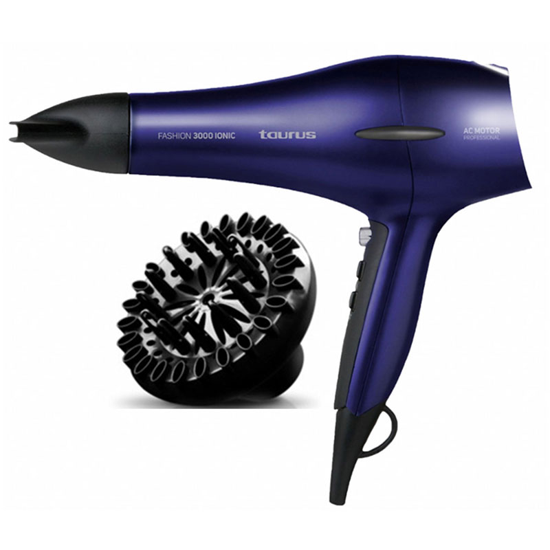 Sèche Cheveux TAURUS Fashion 3000 IONIC 2200W - Bleu - TAURUS