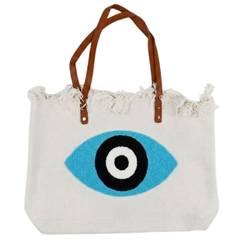 Sac Cabas Oeil Protecteur Bohème - Blanc