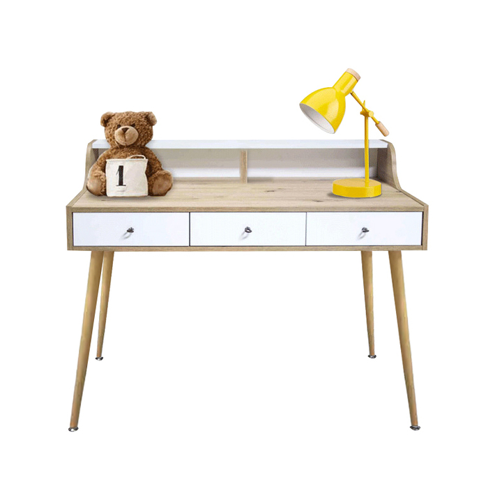 Bureau Informatique SOTUFAB Scandinave - Blanc&Beige (BI0139)