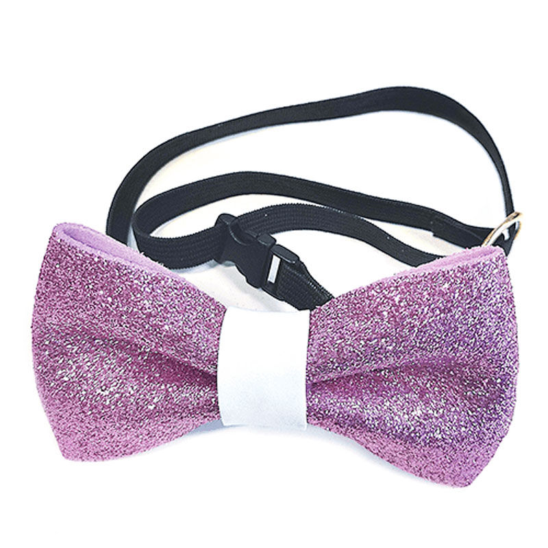 Collier Papillon FELICAN Pailleté RECORD 10 cm Pour Chat & Chien - Rose