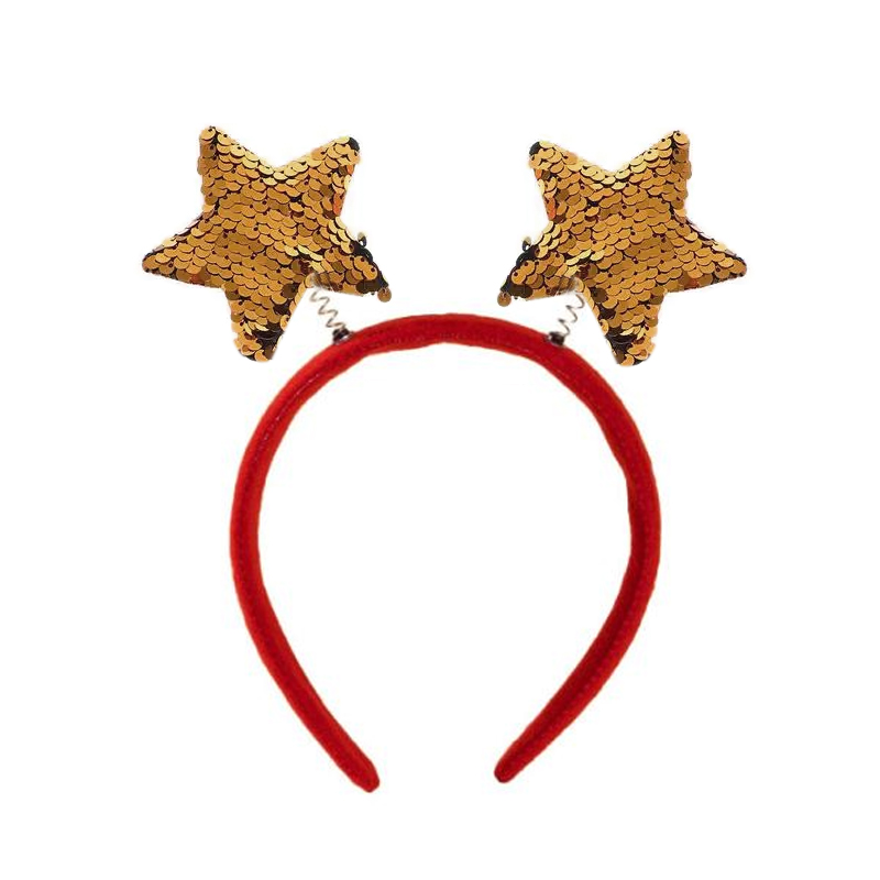 Serre tête Pour Noël Étoile - Gold (KM716)
