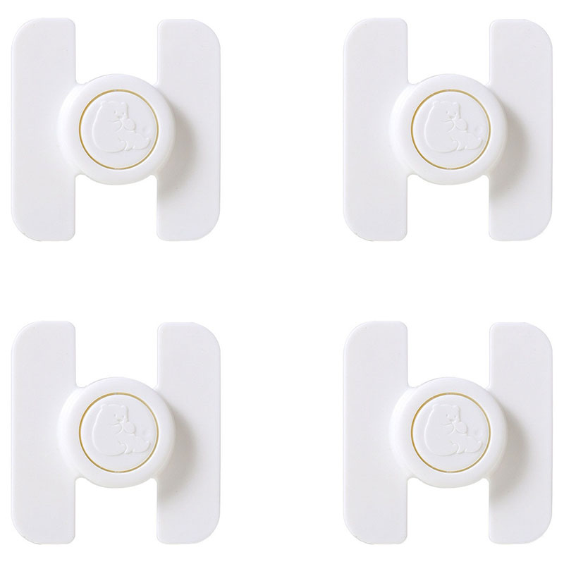 Set de 4 Verrous de Sécurité Multifonctions pour Bébé Smart Lock - Blanc