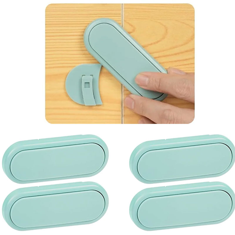 Set de 4 Verrous de Sécurité Multifonctions pour Bébé - Vert
