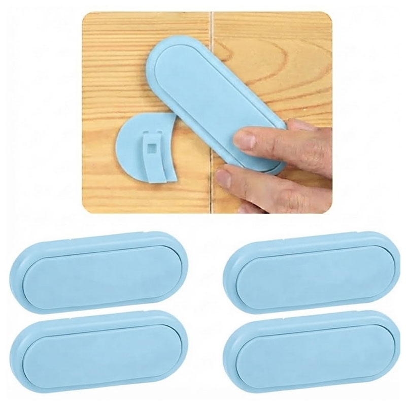 Set de 4 Verrous de Sécurité Multifonctions pour Bébé - Bleu