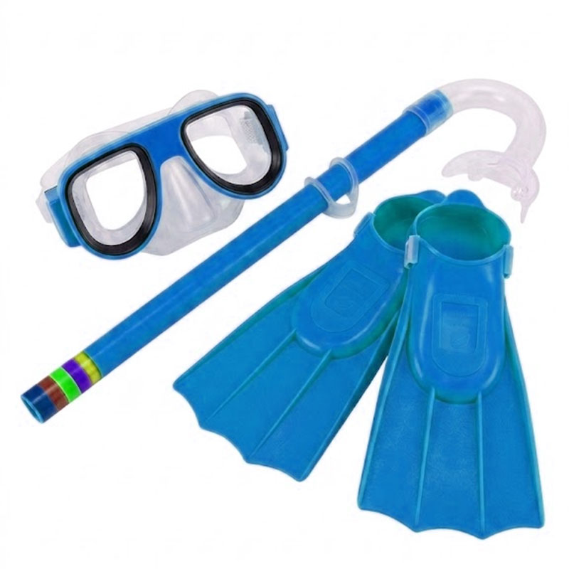 Set d'exploration aquatique Masque, Tuba, Palmes pour Enfants - Bleu