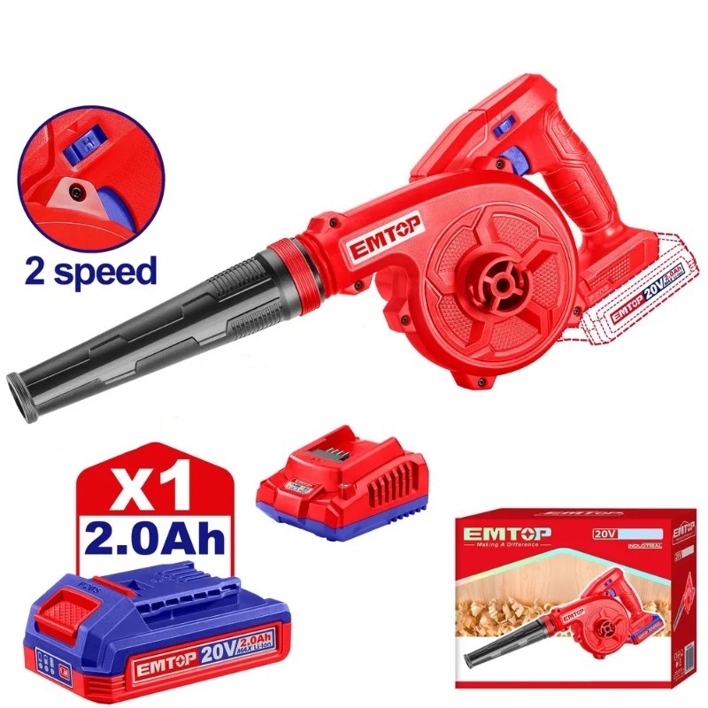 Souffleur électrique sans fil Emtop 20 V Avec Batterie 2Ah– ELAB200581
