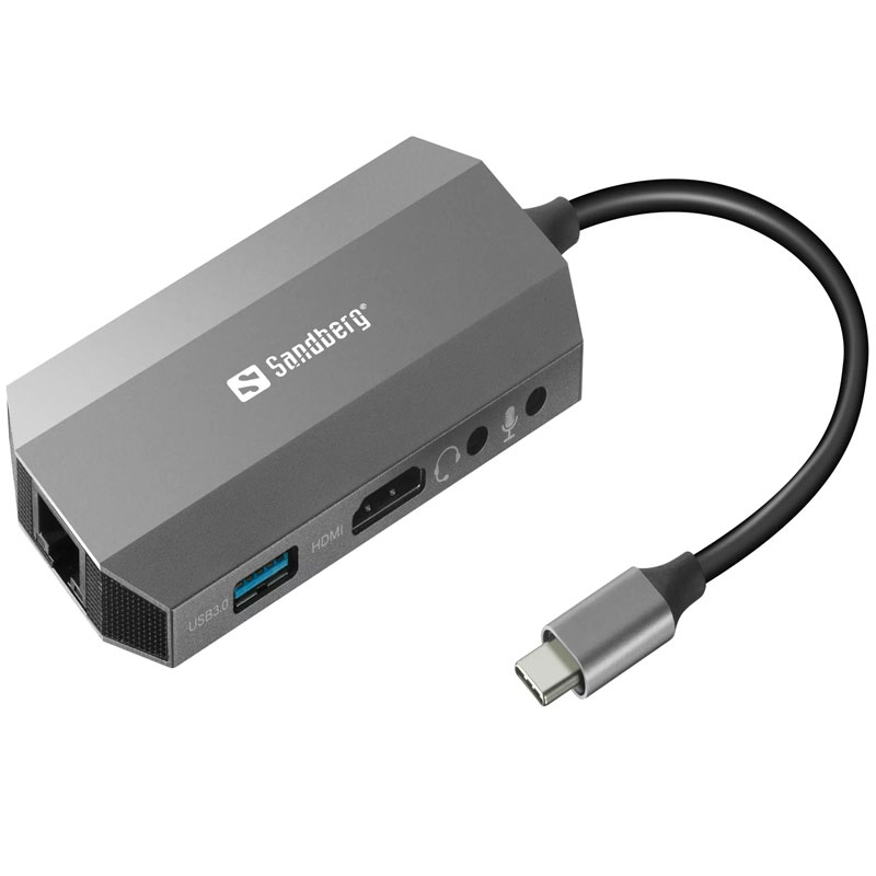 Station d'accueil SANDBERG Dock USB-C 6 IN 1 - SANDBERG