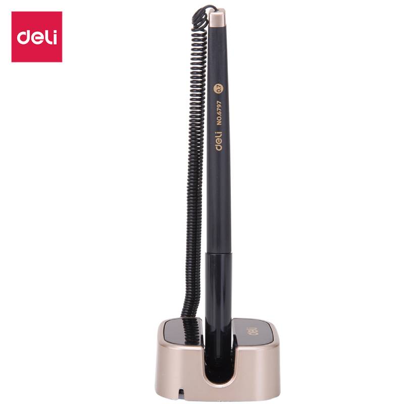 Stylo à Bille DELI E6797 Avec Support 0,7 mm 180 Degrés - Bleu