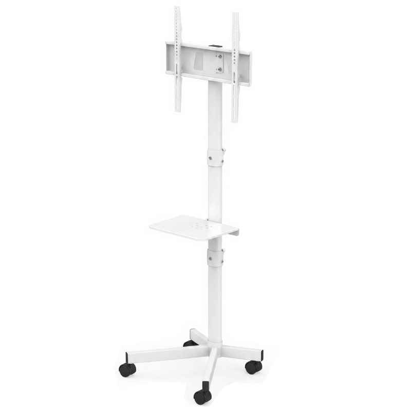 Support Au Sol Avec Roulettes GEMBIRDTVS-55T-03-W Pour Tv 32"-55"- Blanc