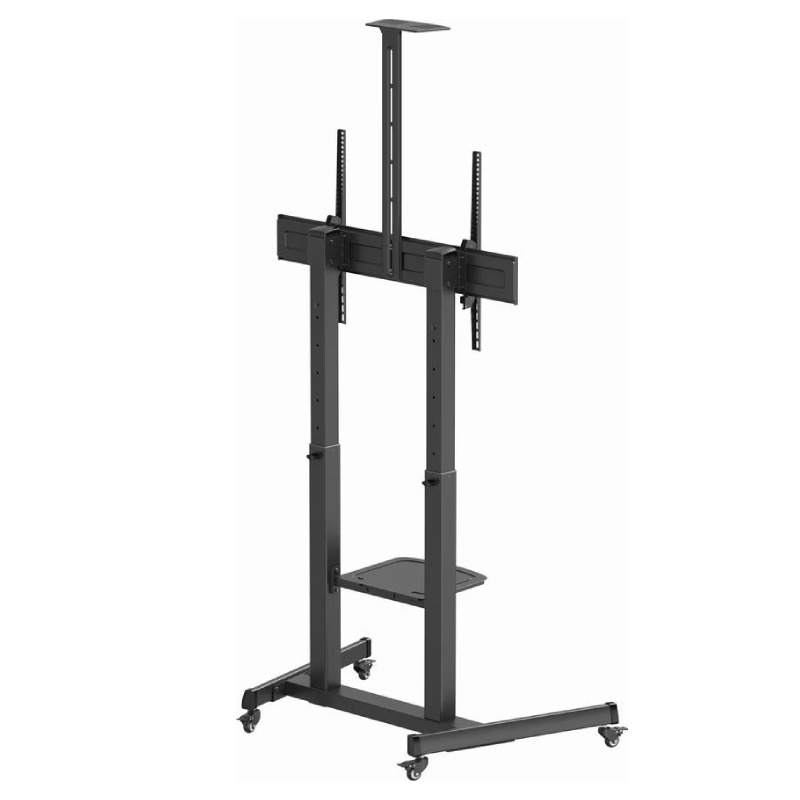 Support TV En Acier GEMBIRD au Sol avec Roulettes 60" - 100" - Noir - GEMBIRD