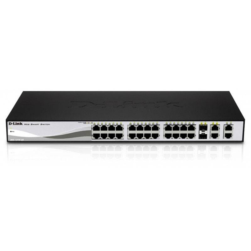 Switch D-Link DES-1210-28P 24 Ports PoE 10/100 Mbps + 2 ports SFP + 2 ports Gigabit
