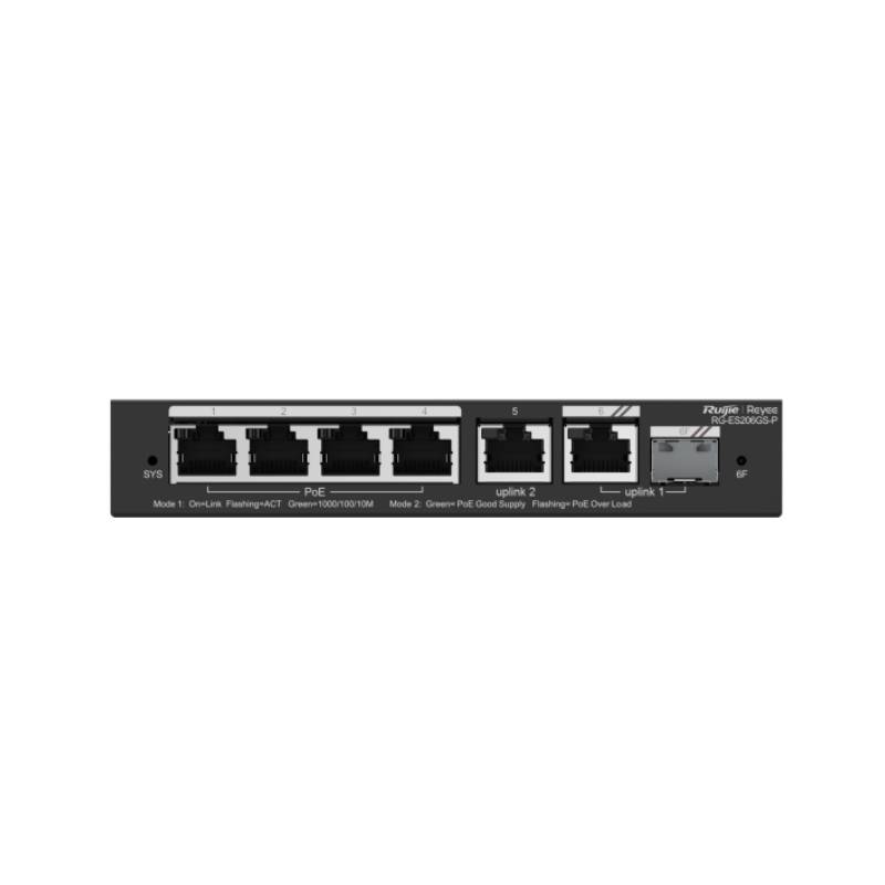 Switch RUIJIE REYEE RG-ES206GS-P PoE 6 Ports Gigabit - RUIJIE