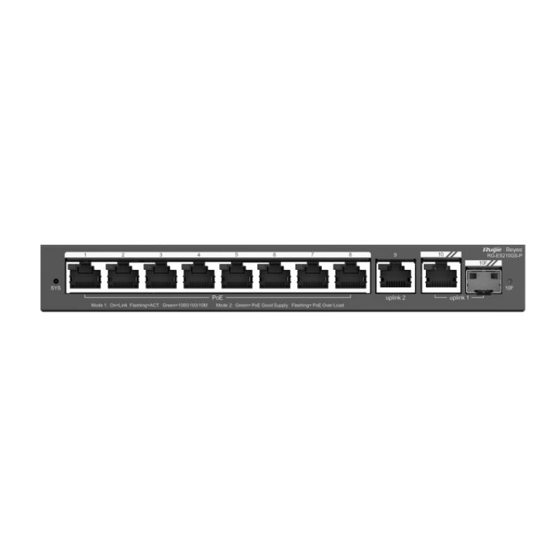 Switch RUIJIE REYEE RG-ES210GS-P Avec PoE 10 Ports Gigabit - RUIJIE