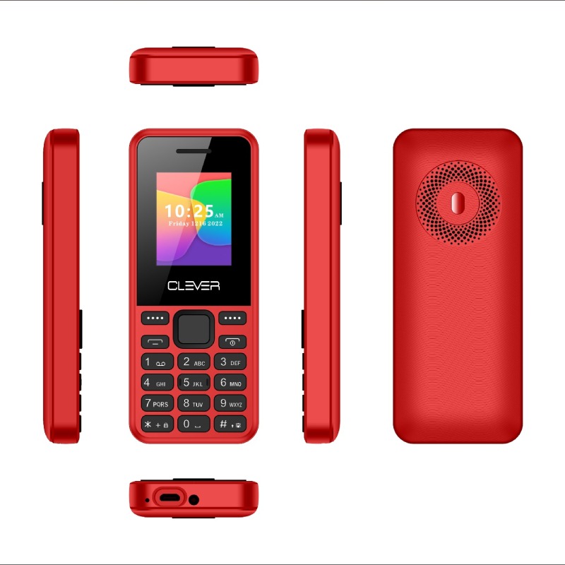 Téléphone Portable Clever C4 - Rouge