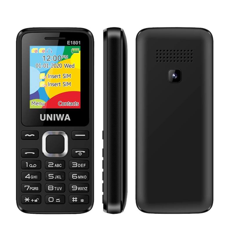 TÉLÉPHONE PORTABLE UNIWA E1801 - Noir - Uniwa