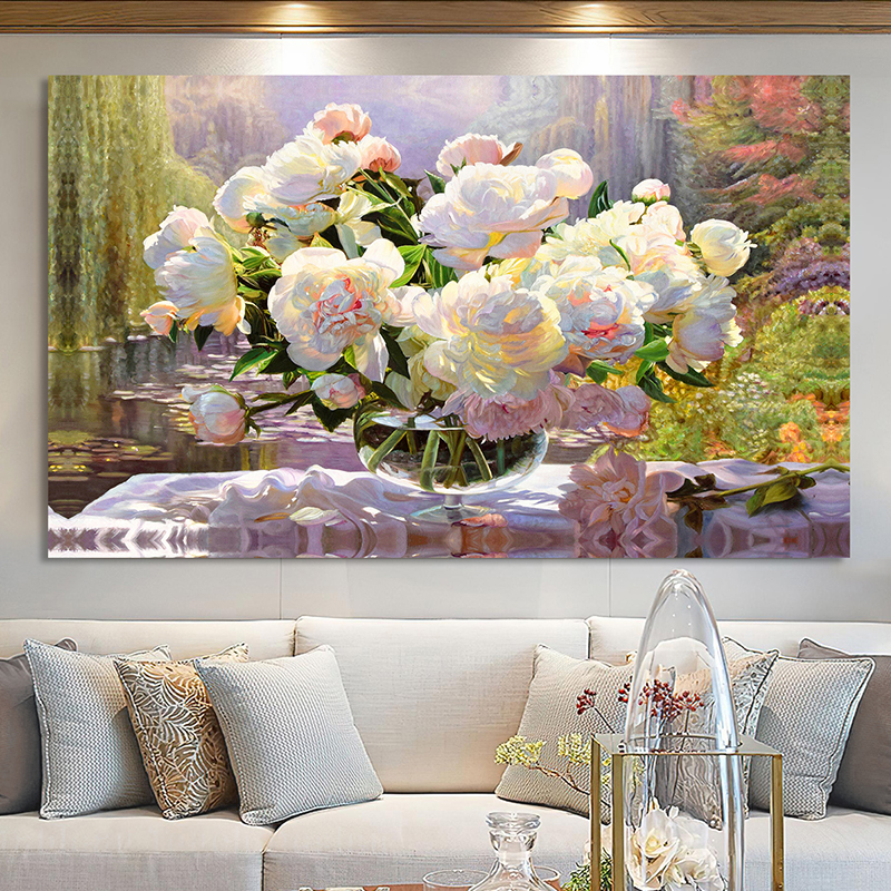 Tableau De Décoration 120 x 80 cm Vase De Fleurs (MK59-T02)