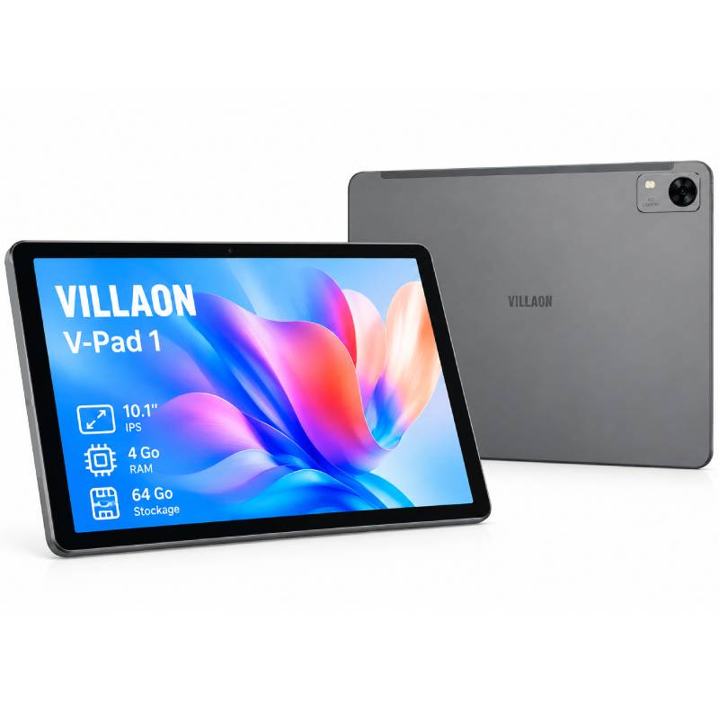 VILLAON V-Pad 1 10.1" Wi-Fi 4G - Gris Sidéral - VILLAON