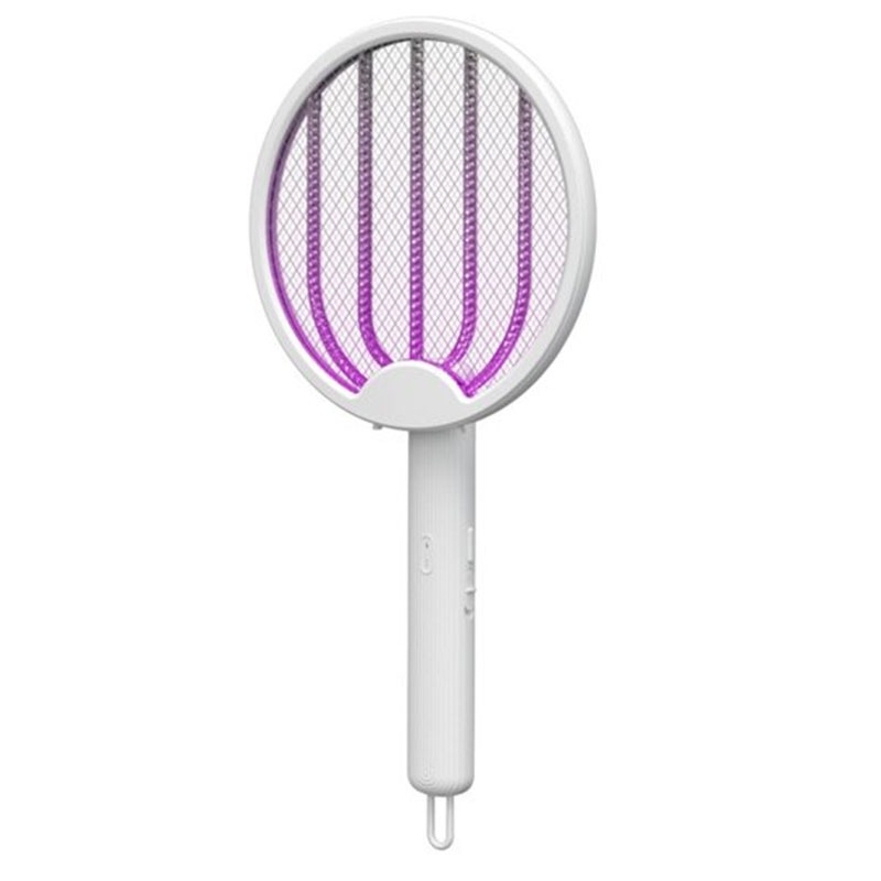 Tapette Anti-Moustiques électrique 4-en-1 D68 Pliable Rechargeable - Blanc