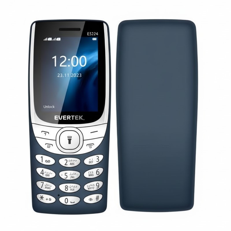 Téléphone Portable EVERTEK E3218 - Bleu Marine - Evertek