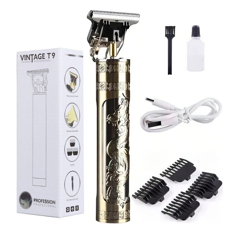 Tondeuse à cheveux Rechargeable TRIMMER VINTAGE T9 - Gold