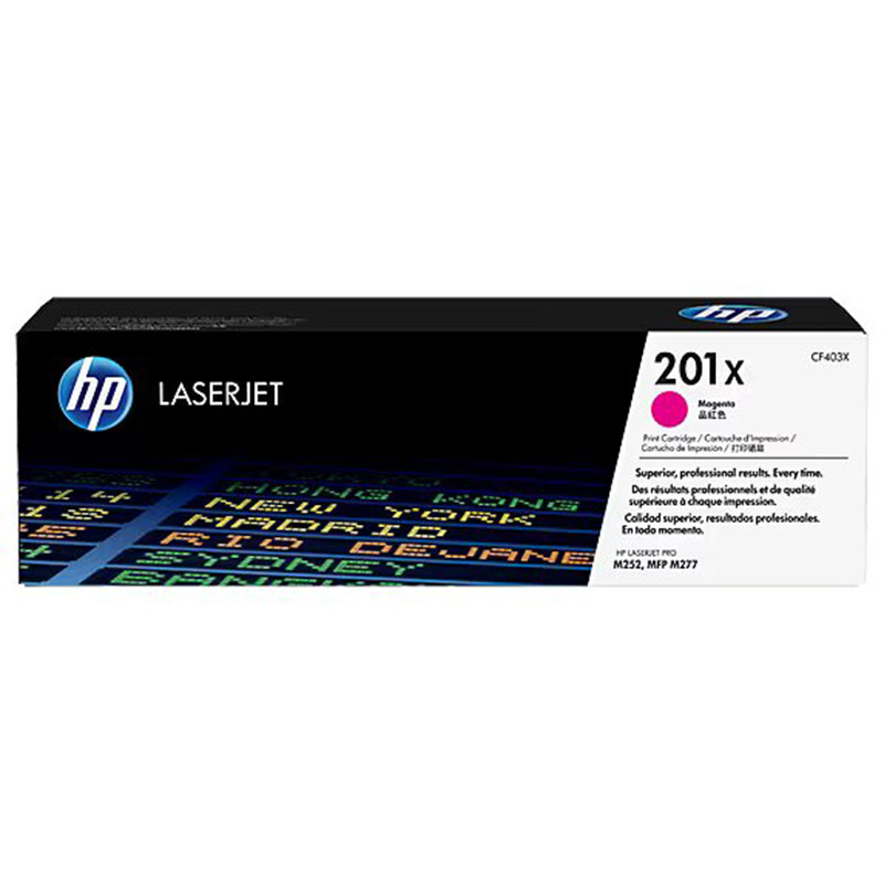 Toner LaserJet ORIGINAL HP 201X à Haute Capacité - Magenta (CF403X) - HP