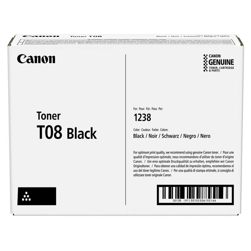 Toner original CANON T08 - Noir (3010C006AA) - Canon