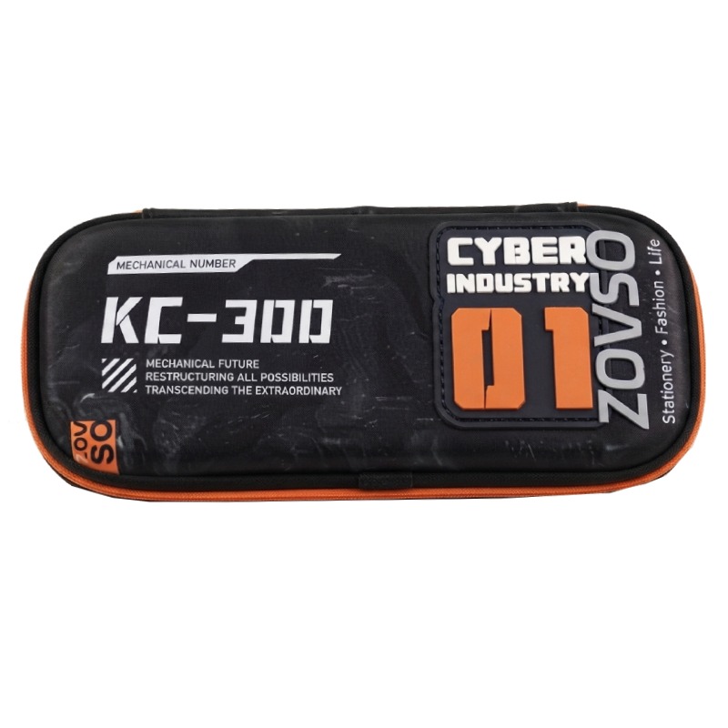 Trousse Scolaire Pour Garçon Noir Avec Bonde Orange