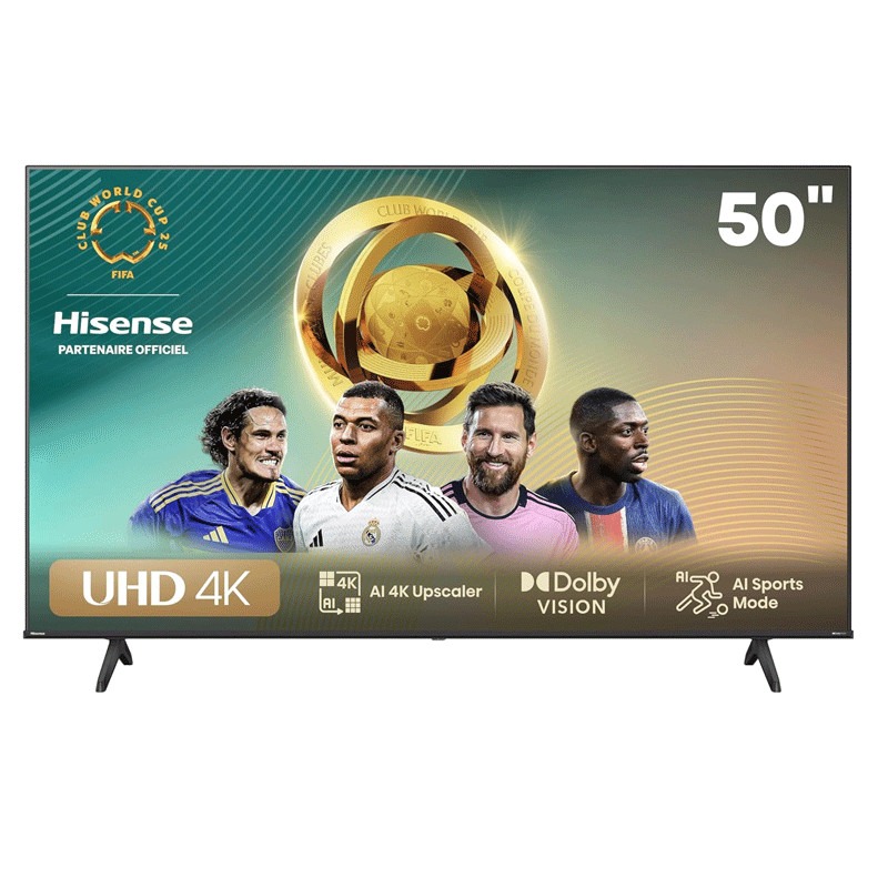 TV HISENSE 50′′ Smart Série A6N 4K UHD - Noir