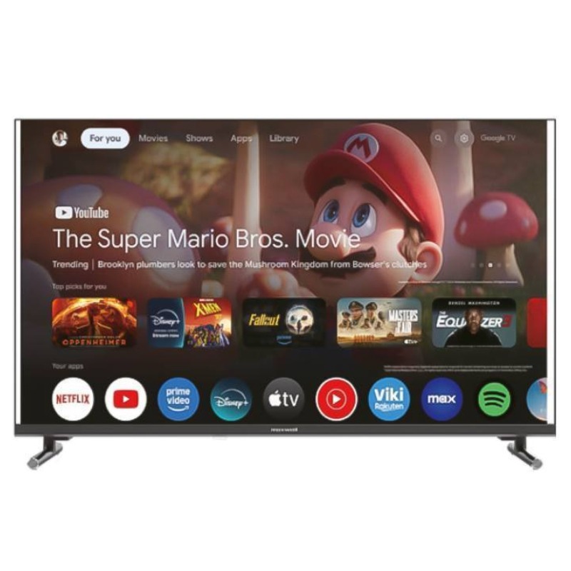 Tv MAXWELL 55" MG60SB QLed 4K Smart Google Tv Recepteur Integre avec barre de son - Noir - MAXWELL