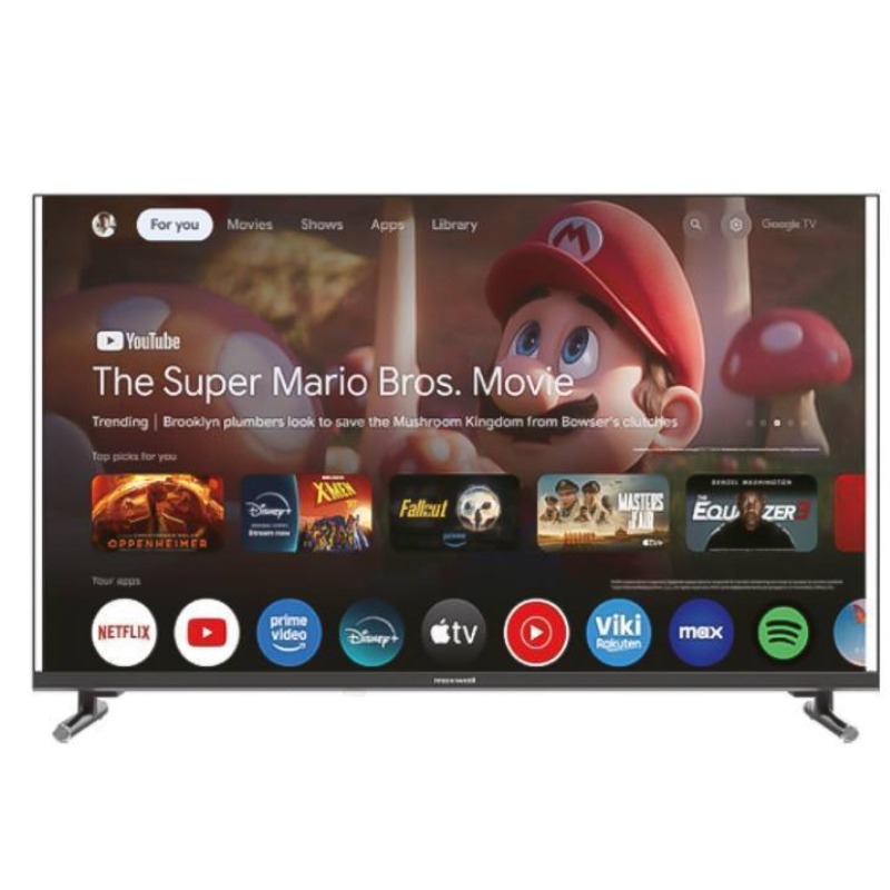 Tv MAXWELL 65" MG60 QLED 4K Smart Google Tv avec Recepteur Integre - Noir - Google