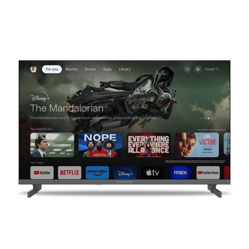 TV Thomson 50" 50QG4S14 QLED Side Feet Google Tv - Noir - Google