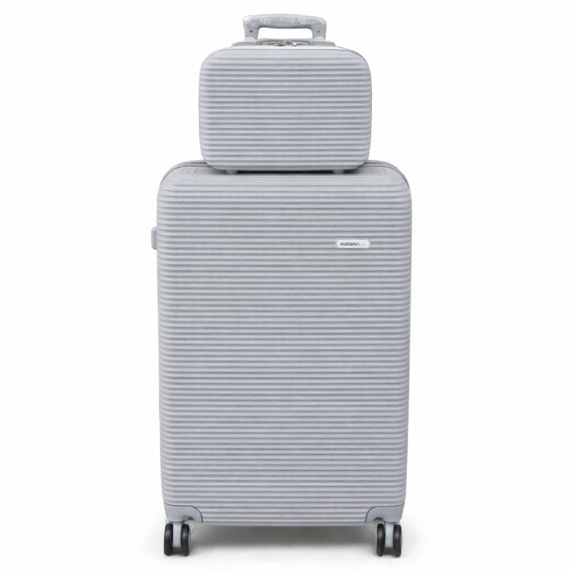 Valise Grand Modèle MILANO BAG avec mallette Petit modèle - Gris - MILANO-BAG