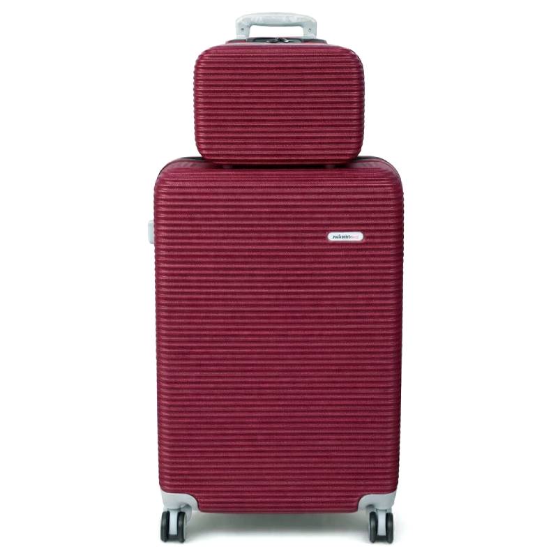 Valise Grand Modèle MILANO BAG avec mallette Petit modèle - Rouge bordeaux - MILANO-BAG
