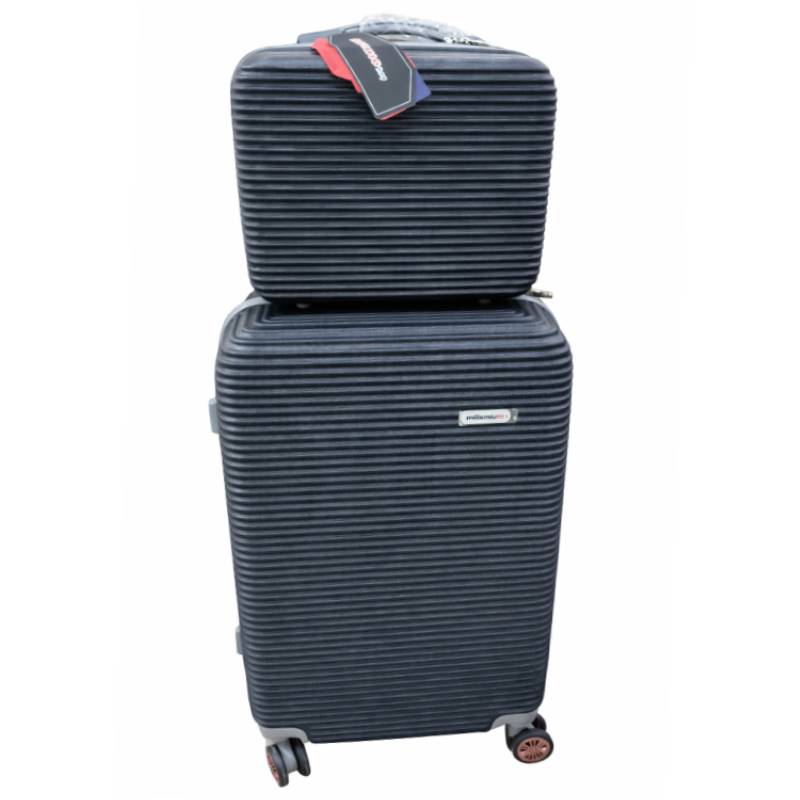 Valise Moyen Modèle MILANO BAG avec mallette grand modèle - Bleu - MILANO-BAG