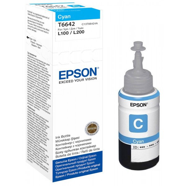Bouteille D'encre Original EPSON T6642 - Cyan - Epson