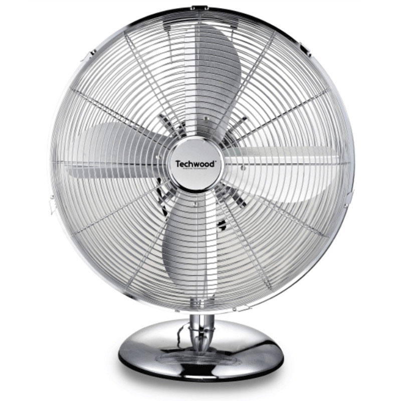 Ventilateur de Table TECHWOOD TVI-339 45W - Chrome - TECHWOOD