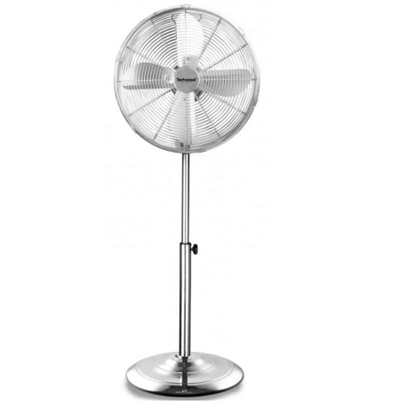 Ventilateur sur Pied TECHWOOD TVI-444 50W - Chrome - TECHWOOD