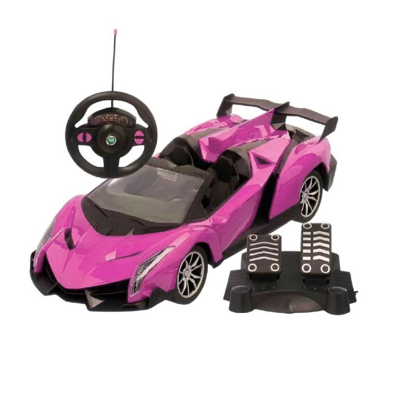Voiture Télécommandée 095A Avec Volant et Pédales - Rose