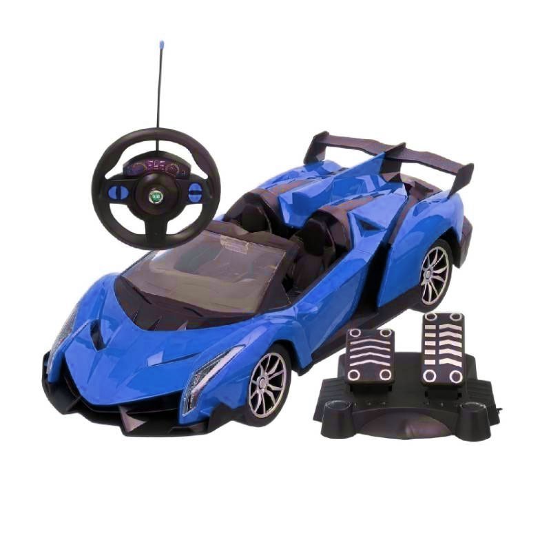 Voiture Télécommandée 095A Avec Volant et Pédales - Bleu